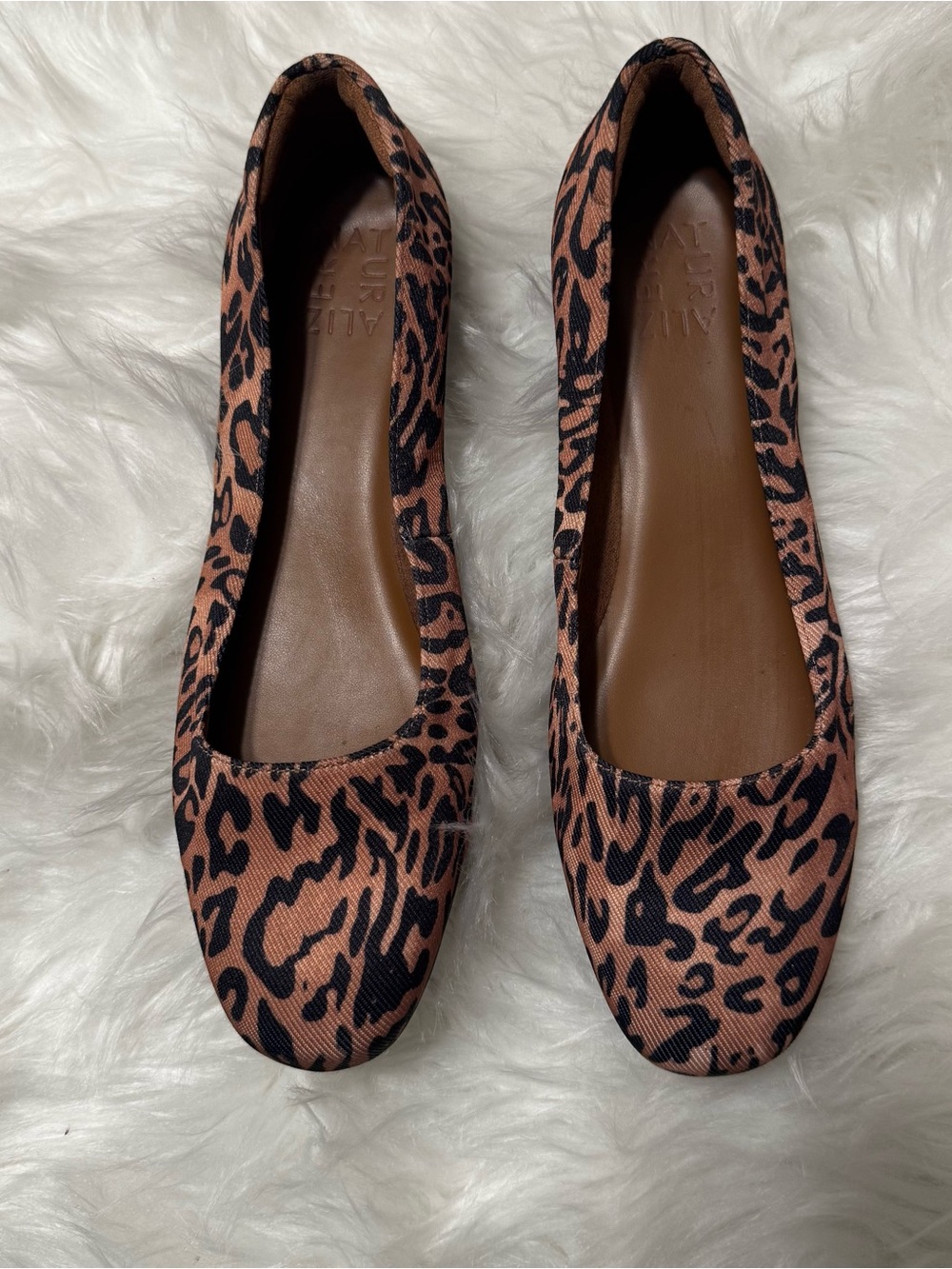 Naturalizer Leopard-Print Ballet Flats in Brown and Black